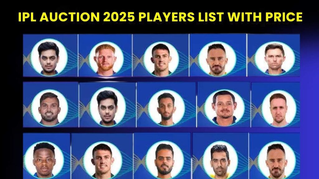 IPL Auction 2025 Players List with Price