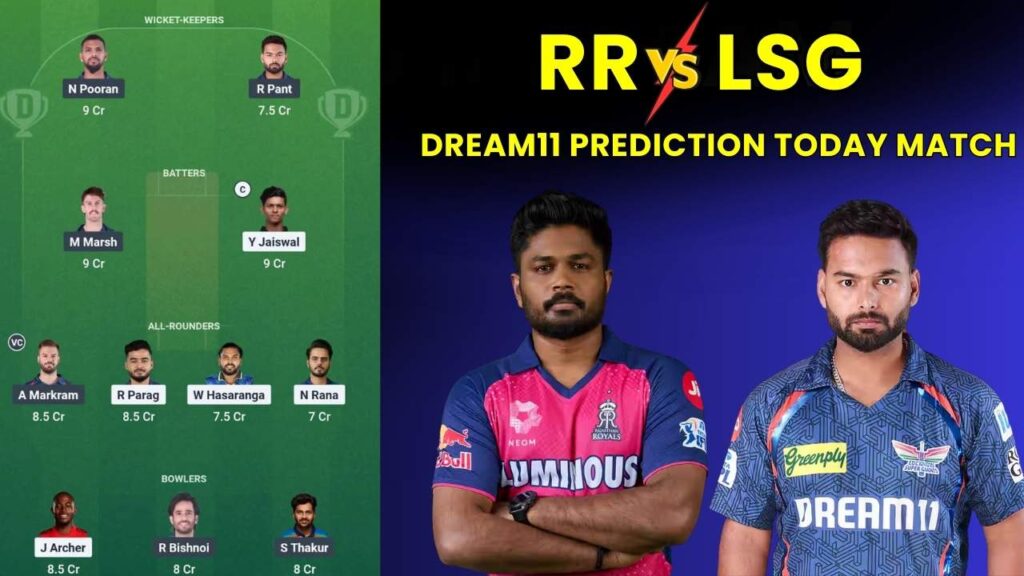 RR vs LSG Dream11 Prediction Today Match