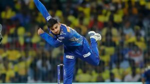 Cricketer Raghav Goyal playing for mumbai indians